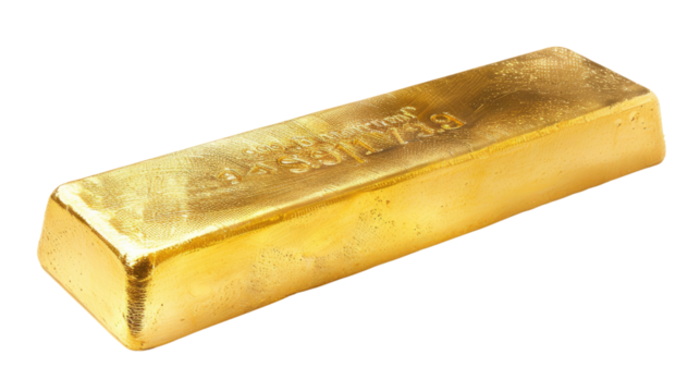 Gold bullion on a transparent background - Powered by Adobe