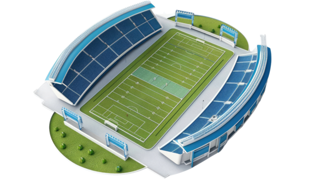 Stadium on a transparent background
