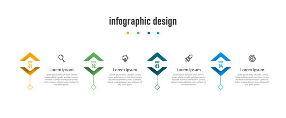 infographic design presentation business infographic template with 4 options