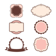 Vintage label frame, decorative borders, logo design frame. Set of vintage labels and badges. Element design collection for label and logo.