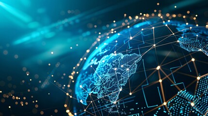 Obraz premium Global Network Connection Concept