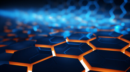 Fototapeta premium Abstract Hexagonal Geometric Background