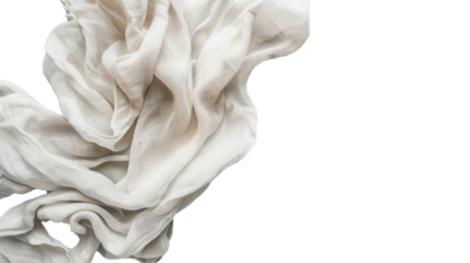 Bright fabric on a transparent background