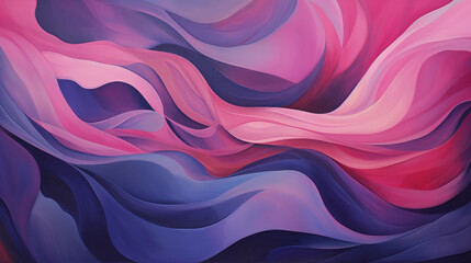 Obraz premium Flowing Abstract Art in Pink and Purple