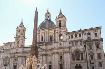 Walking around of Piazza Navona (Navona Square) in Rome, Lazio Province, Italy. 