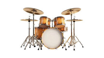 Realistic set drum isolated on transparent background.