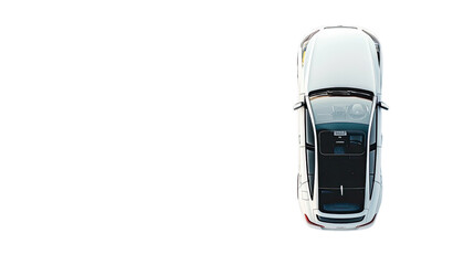 Top view of the car on a transparent background