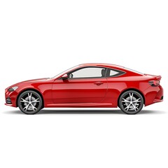 Obraz premium Red car isolated on white background