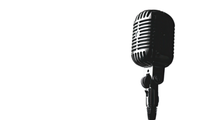 Microphone on a transparent background