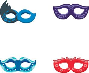 Exquisite and colorful festive masquerade mask collection for party accessories and elegant disguise