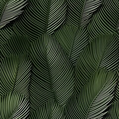 A seamless pattern background featuring lush green palm leaves, perfect for nature, botanical, tropical, or summer designs. Add freshness and sophistication to your projects