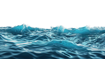 Sea waves on a transparent background