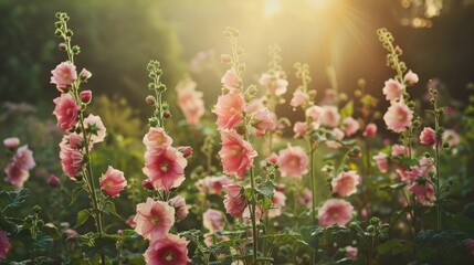 The well known hollyhock Alcea rosea