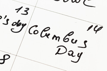 Columbus day, october Photo calendar