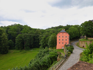 Blick vom Schloss Colditz am 31. Mai 2024, Colditz, Landkreis Leipzig, Sachsen, Deutschland	