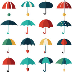 Obraz premium set of colorful umbrellas