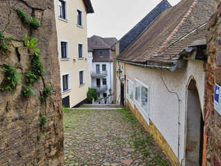 Gasse am Schloss Colditz am 31. Mai 2024, Colditz, Landkreis Leipzig, Sachsen, Deutschland	