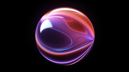 Glowing Abstract Orb: A Mesmerizing Fusion of Colors and Lights