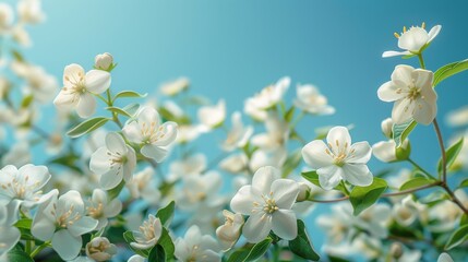 Obraz premium flowers on a green background