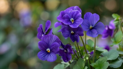 A bunch of violet blooms