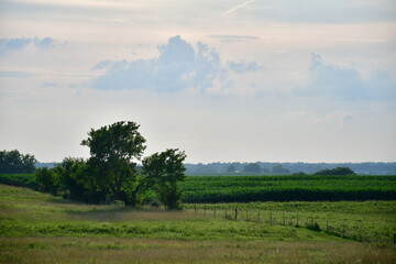 Clouds Over a Rural Farm Field