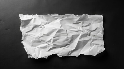 Obraz premium White paper on a black background