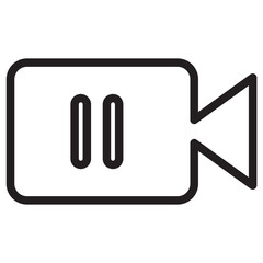 Video Play Camera Line Icon