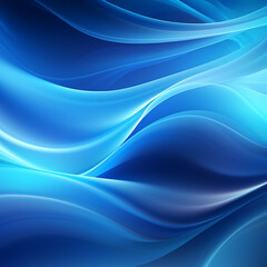 Fototapeta premium Abstract blue background with smooth lines, futuristic wavy illustration. Vector design
