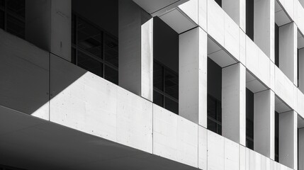 Fototapeta premium exterior urban architecture. Minimal modern geometric architecture shape