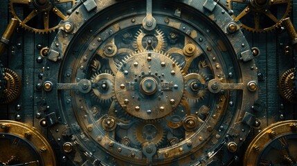 Naklejka premium gears HD 8K wallpaper Stock Photographic Image 