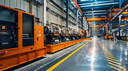 Obraz premium modern generators in a warehouse 