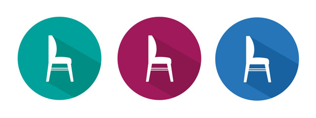 Icon for chair vector illustration in flat.