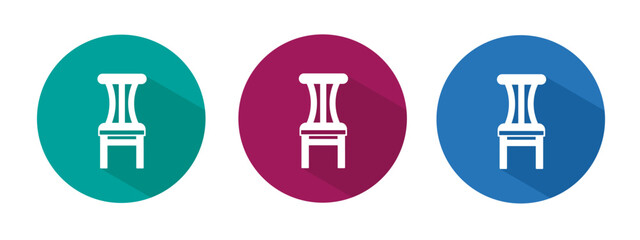 Icon for chair vector illustration in flat.