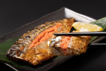 鯖明太子　焼き