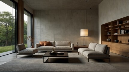 a minimalist modern elegance living room