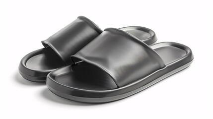 Slide sandals closeup for pool use, emphasizing comfort.