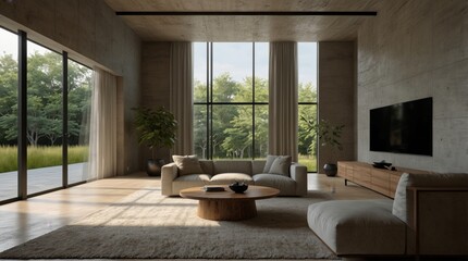a minimalist modern elegance living room
