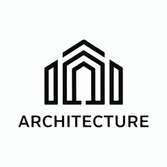 Elegant Architecture Silhouette Logo Art