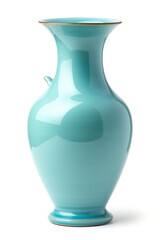 Blue vase isolated on white background