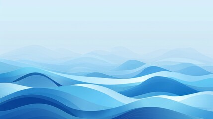 Fototapeta premium Abstract Blue Waves Generative AI