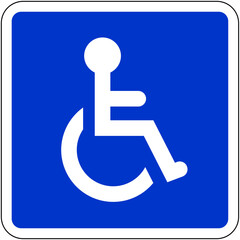 Disabled road sign