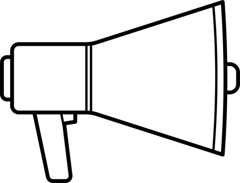 recommend clip art: Bullhorn outline illustration vector