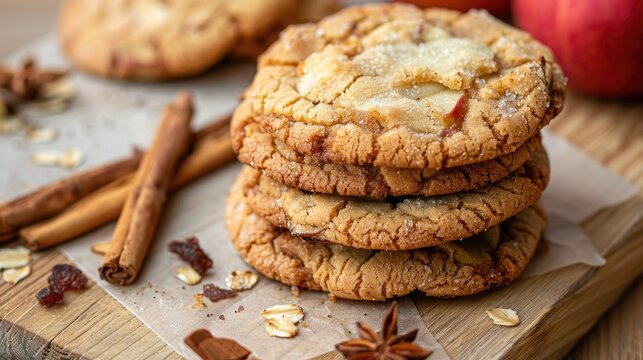 Cookies made from scratch with apple crumbles