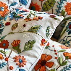 A DIY tutorial video teaching viewers how to create their own detailed embroidered pillows, including pattern making, stitching techniques, and finishing tips, suitable for hobbyist channels or educat
