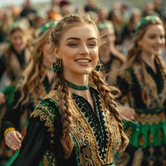 Fototapeta premium Group of Irish Dancers Celebrating St. Patrick's Day