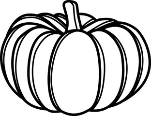Pumpkin outline illustration vector