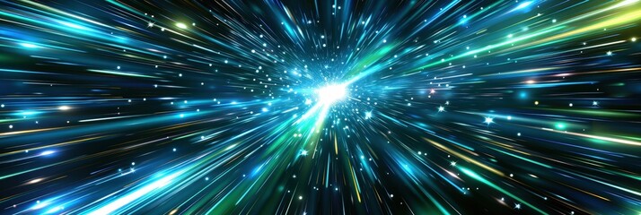 Fototapeta premium Abstract Light Streaks and Glowing Stars