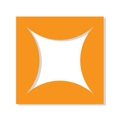 Abstract Geometric Shape Isolated on White Background. Vector Flat Illustration.