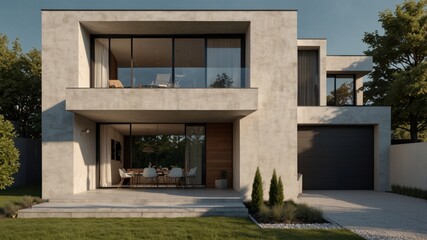 a minimalist modern house exterior