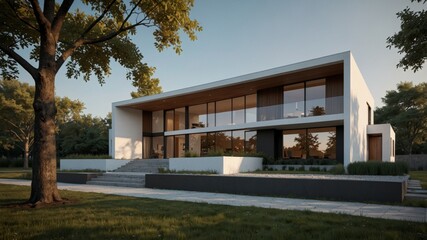 a minimalist modern house exterior